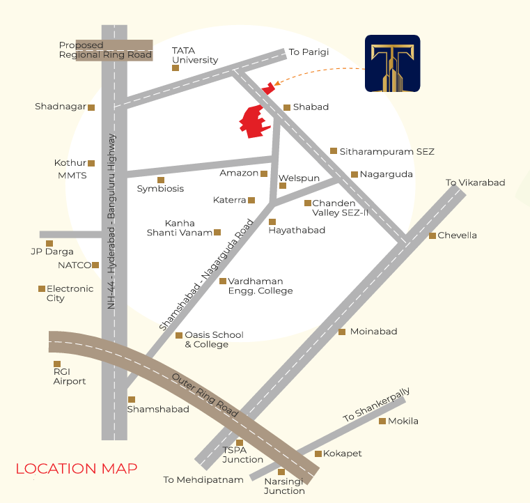 Location map near Chandanvelly SEZ